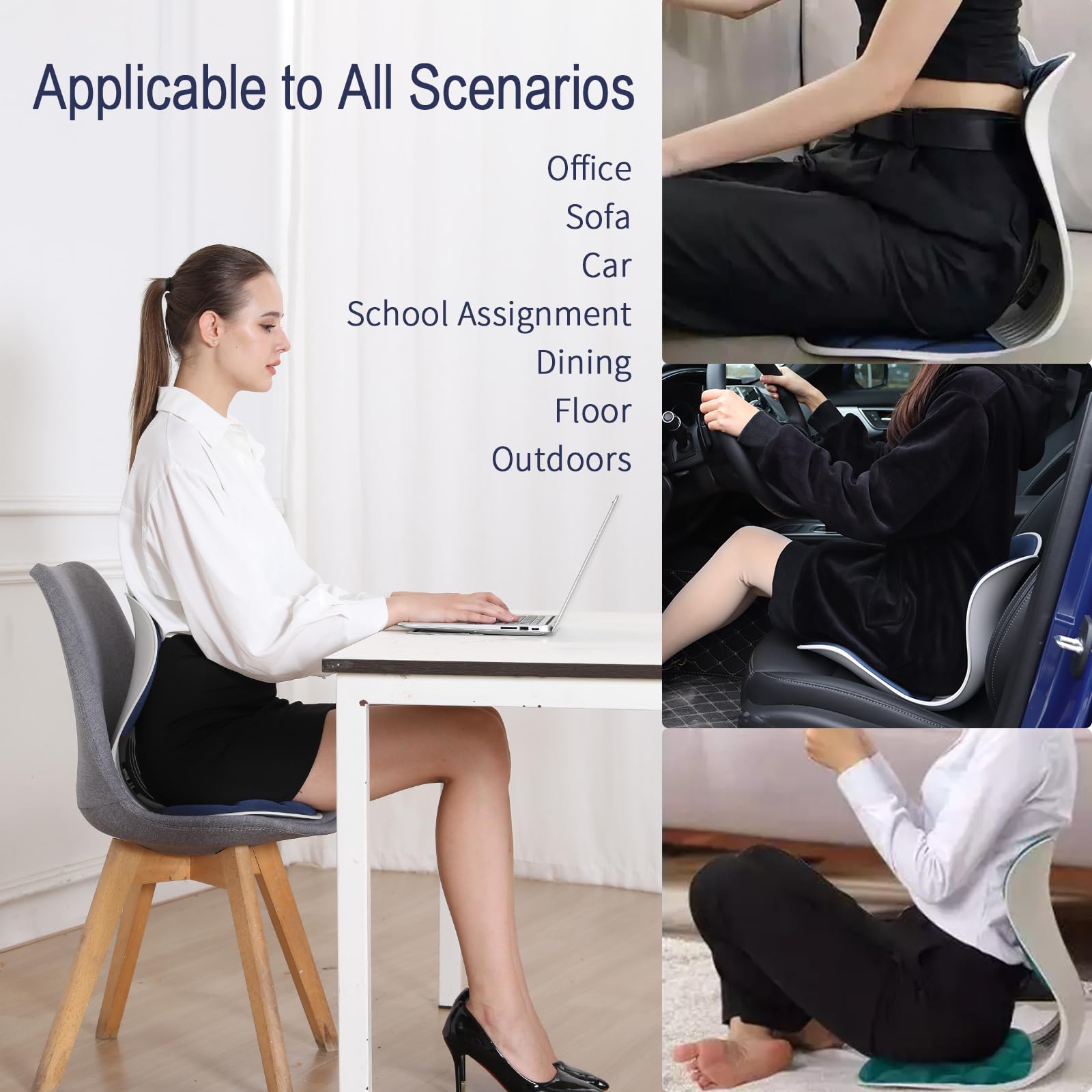 Amazon.co.jp: Sorfia 姿勢サポートチェア (ネイビー, A) : 文房具